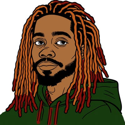 man with dreads