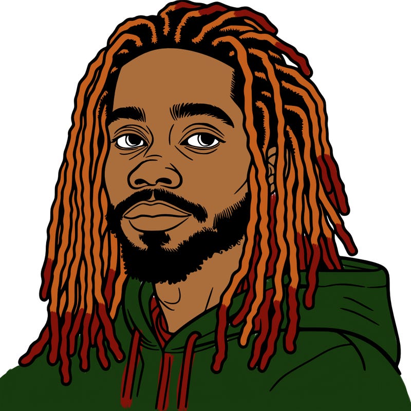 man with dreads
