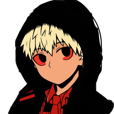 manga character with a hoodie