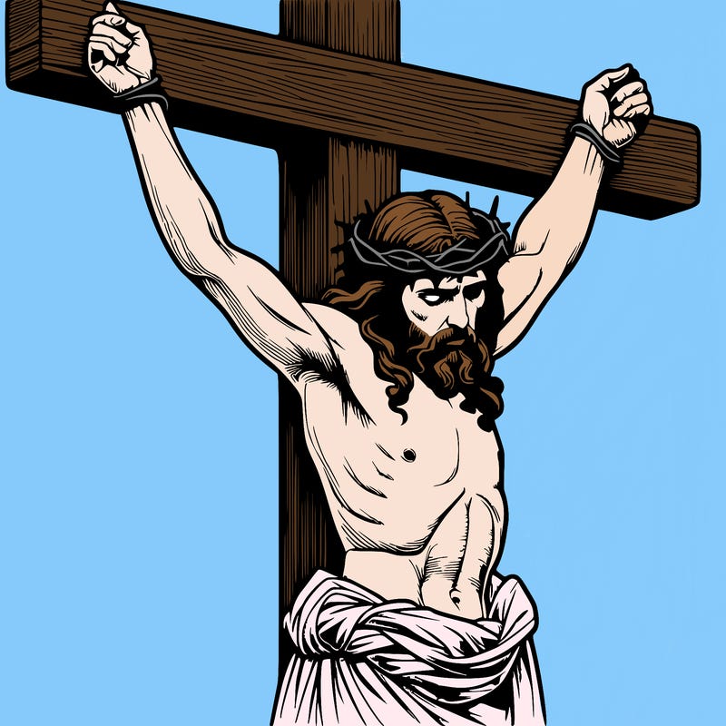 jesus realistic on the cross