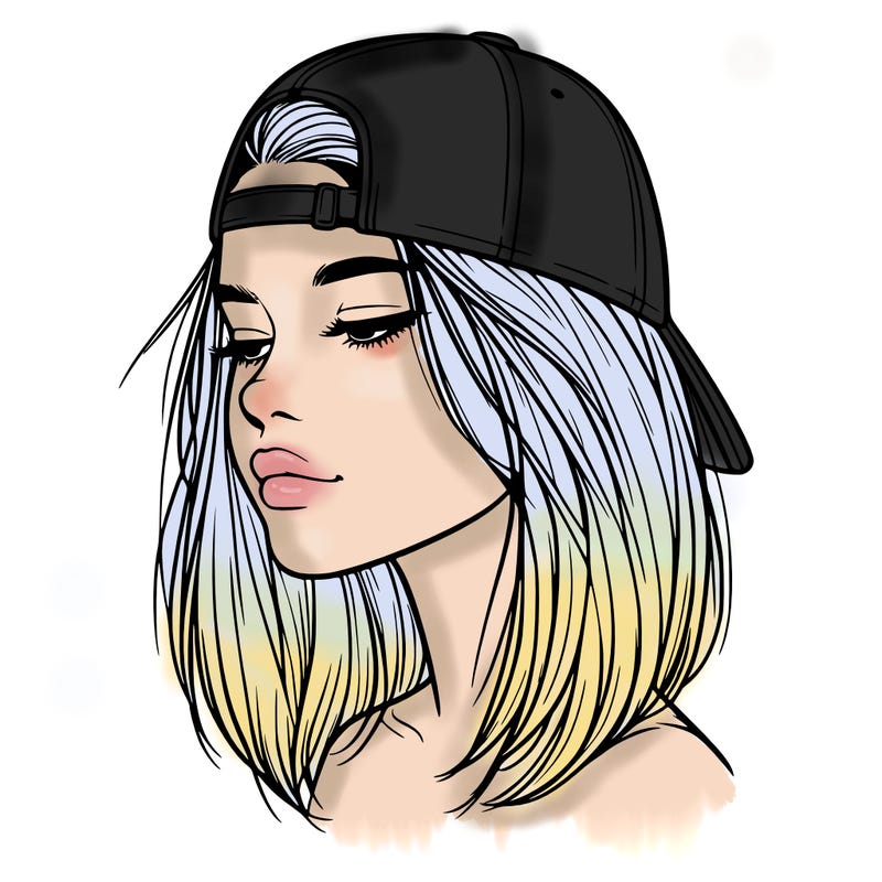 realistic  girl with a backwards hat