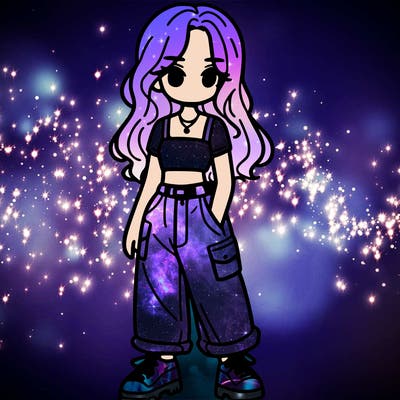 girl in crop top and baggy pants