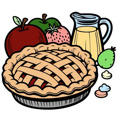 a pie of food