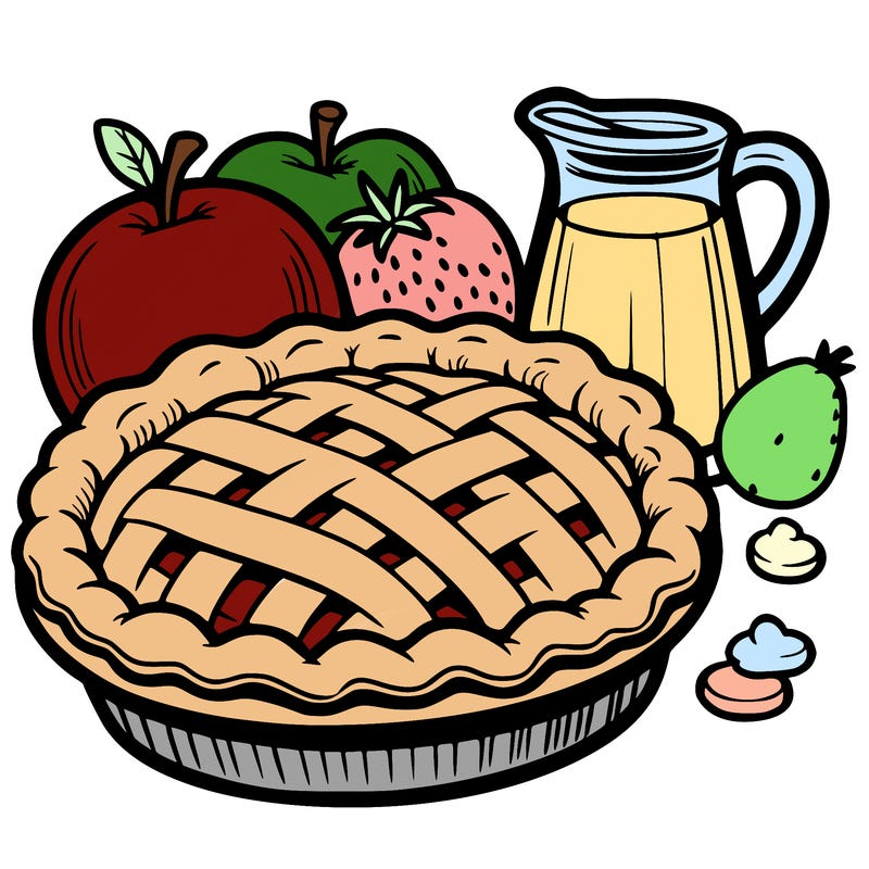 a pie of food