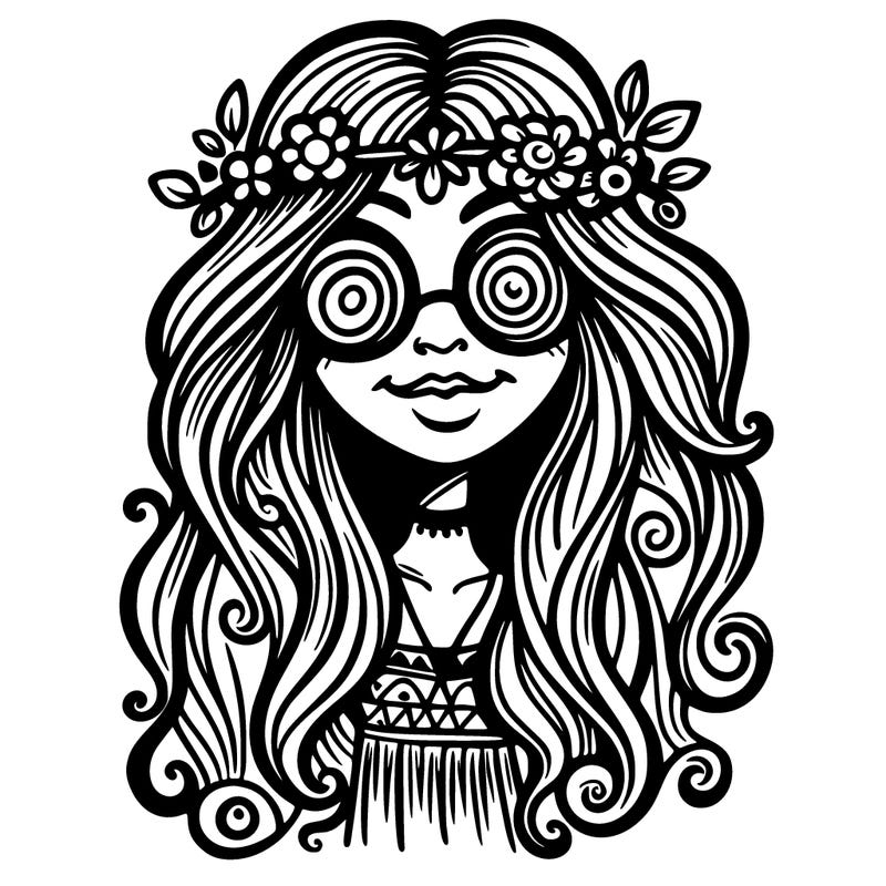 trippy hippie girl