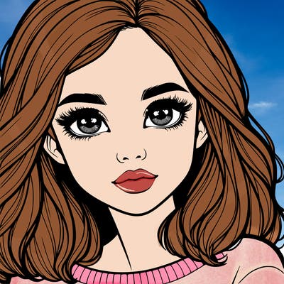 realistic girl whith cute eyes