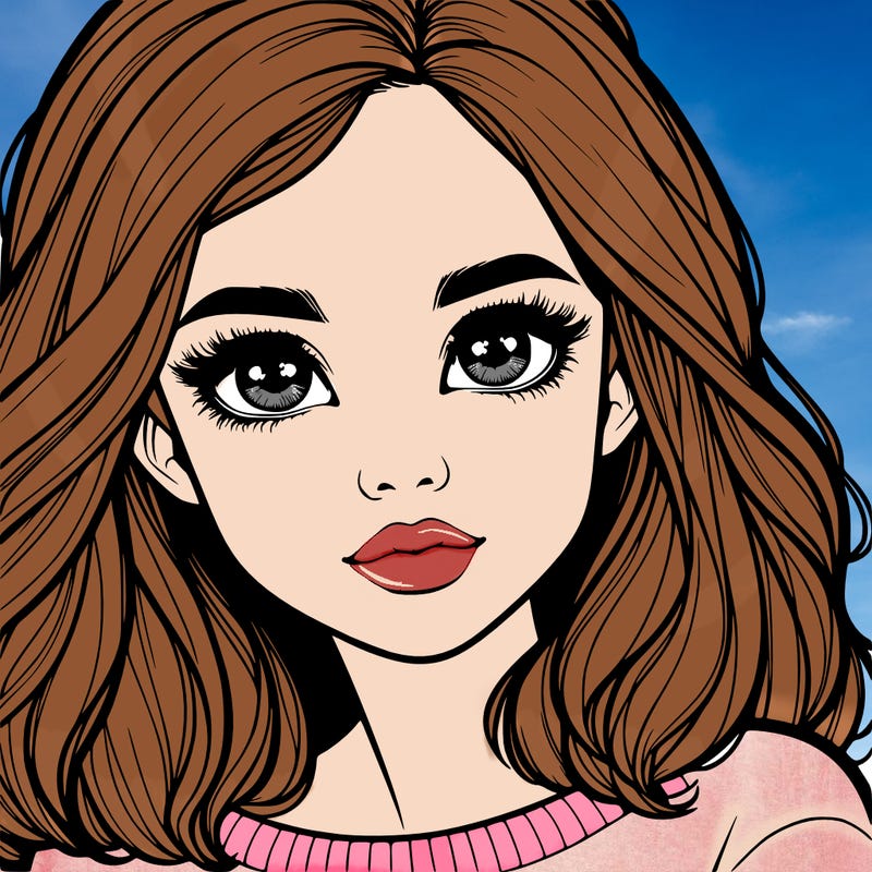 realistic girl whith cute eyes