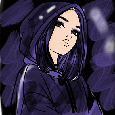 a realistic girl in a hoodie