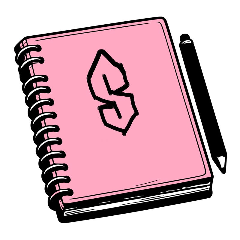 realistic blank sketch pad