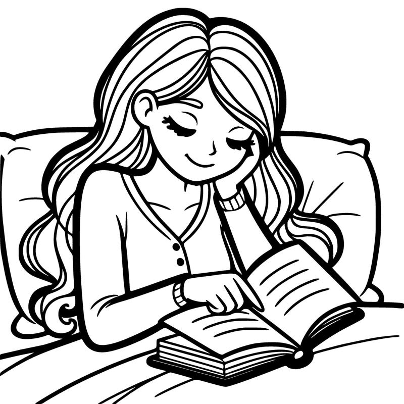 woman reading a book