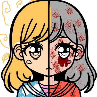 a split of a girl