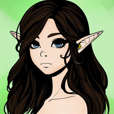 elf girl realistic dark fantasy