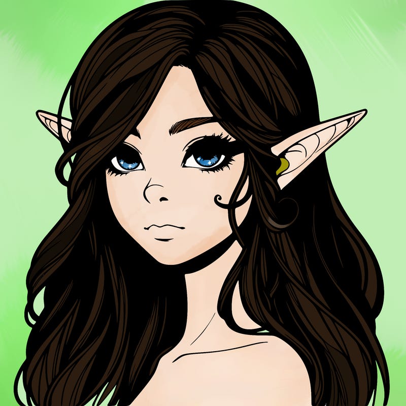 elf girl realistic dark fantasy