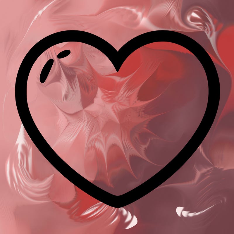 a blank heart
