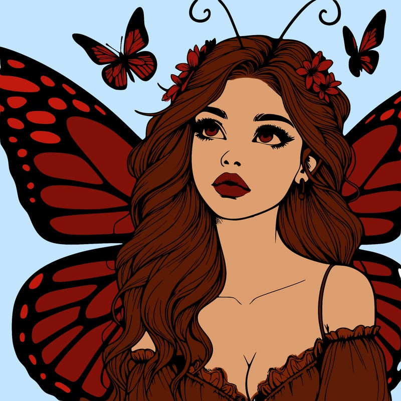butterfly fairy realistic girl
