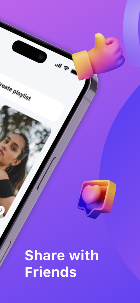 SSSTik app screenshot with share with friends text and social media like icons