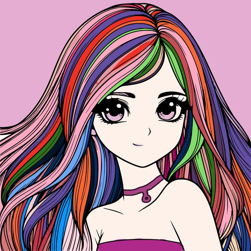 realistic girl pretty long hair
