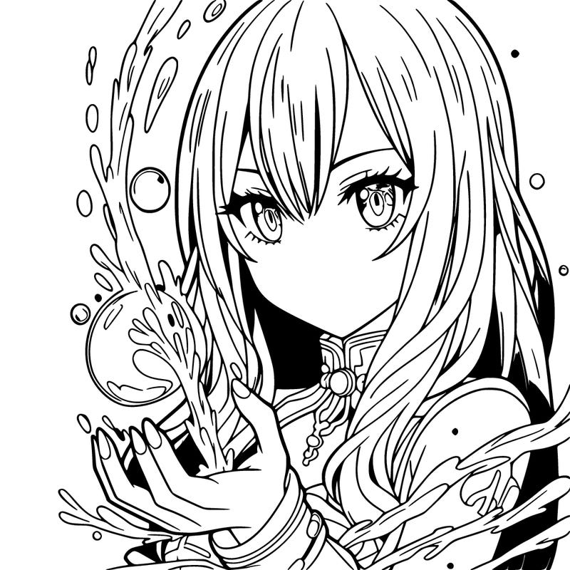 girl with water powers anime realistic