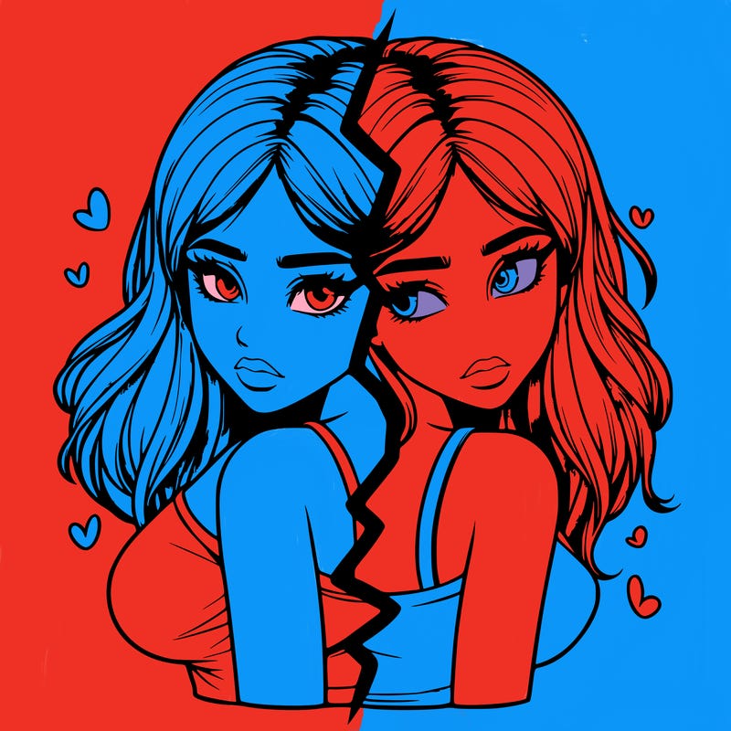 realistic girl split