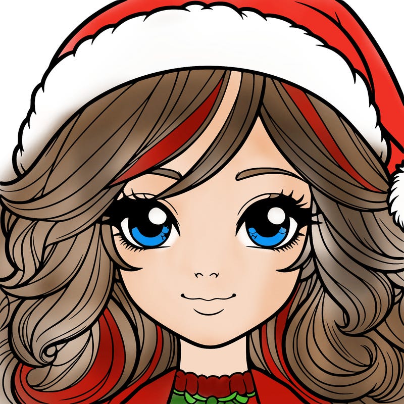 realistic christmas girl