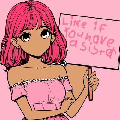 realistic pretty girl holding blank sign