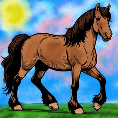 realistic horse