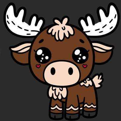 cute moose
