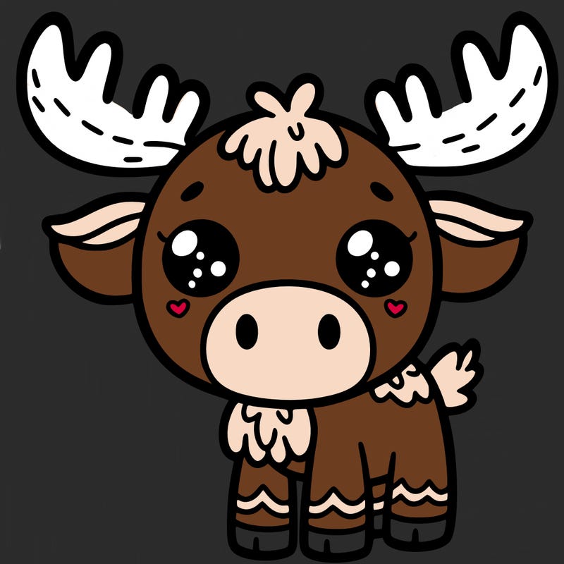 cute moose