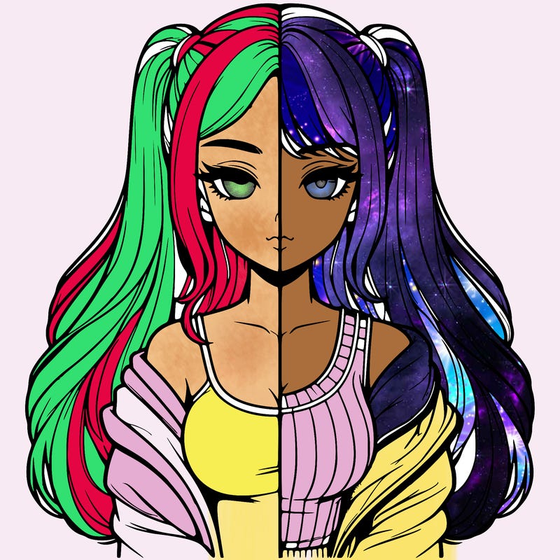 realistic girl split