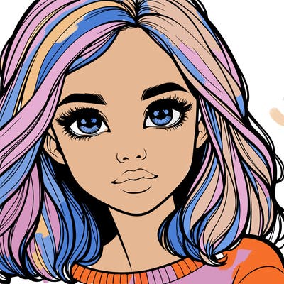 realistic girl whith cute eyes