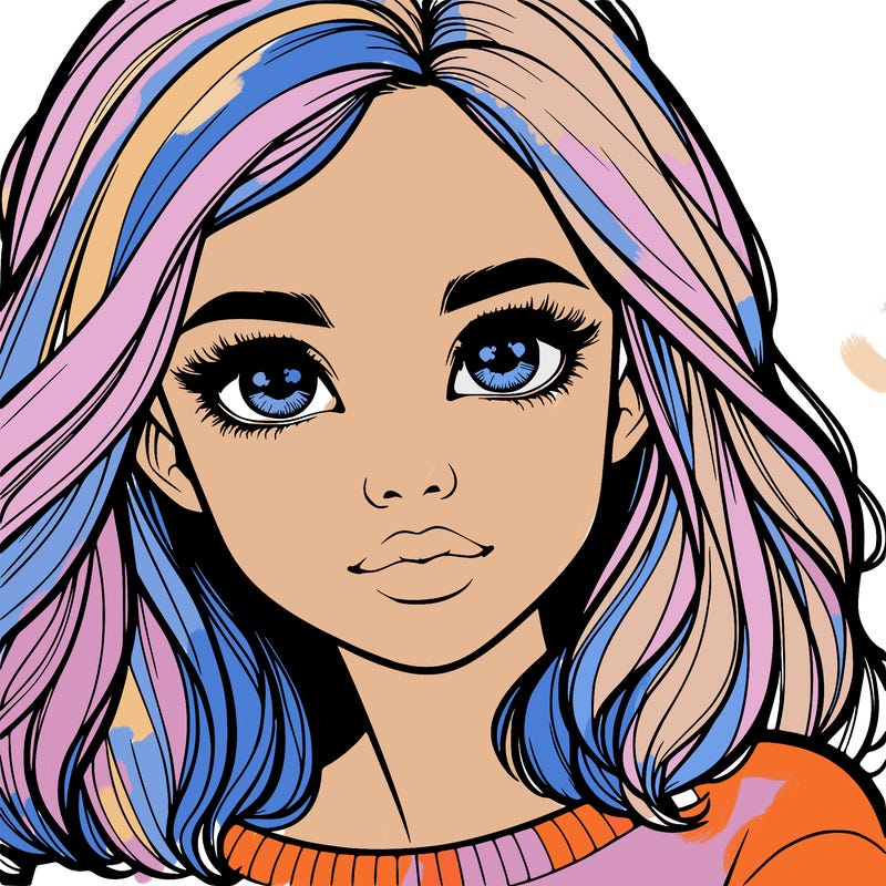 realistic girl whith cute eyes