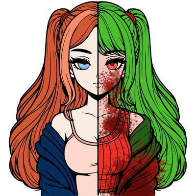 realistic girl split