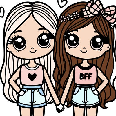 two bff girls