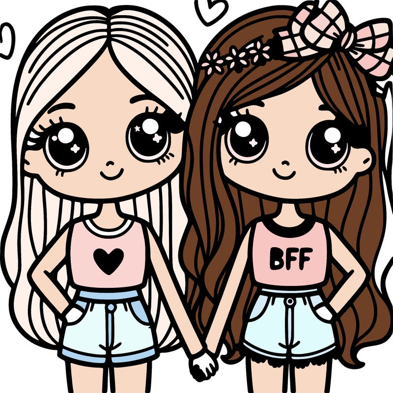two bff girls
