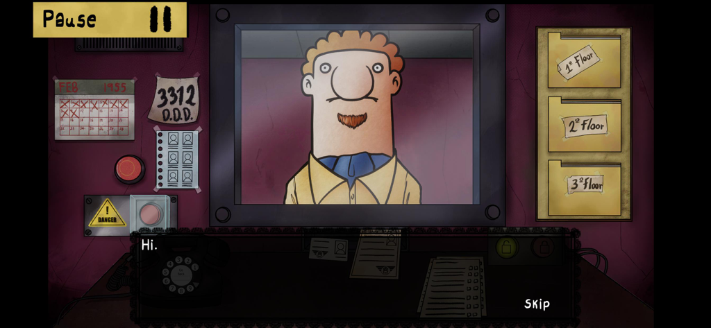 That's not my Neighbor! - Um personagem suspeito aparece na janela de segurança no jogo de horror Thats not my Neighbor