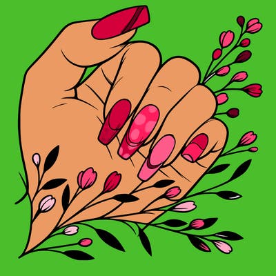 nails with french tip