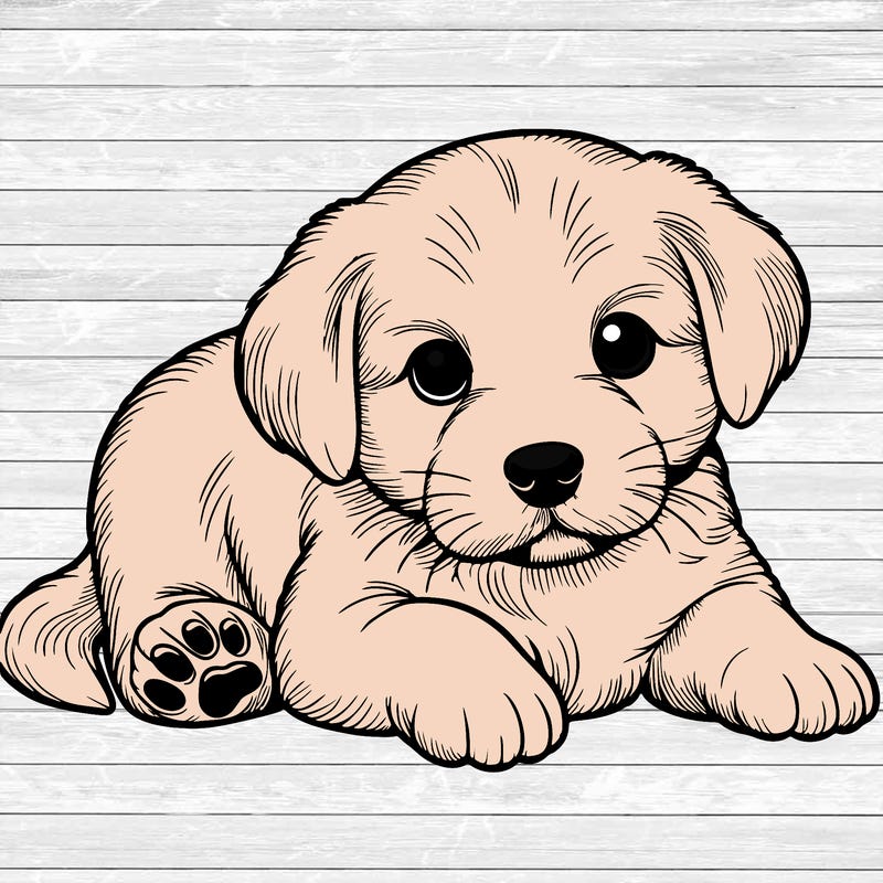 a cute realistic puppy