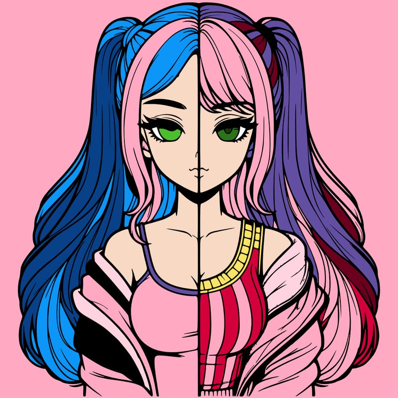 realistic girl split