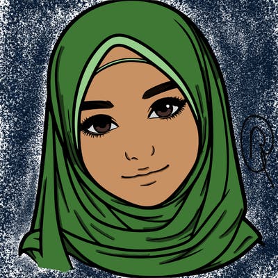 realistic girl with hijap