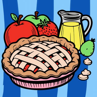 a pie of food