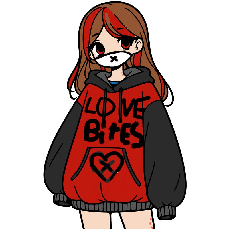 girl with big sweatshirt