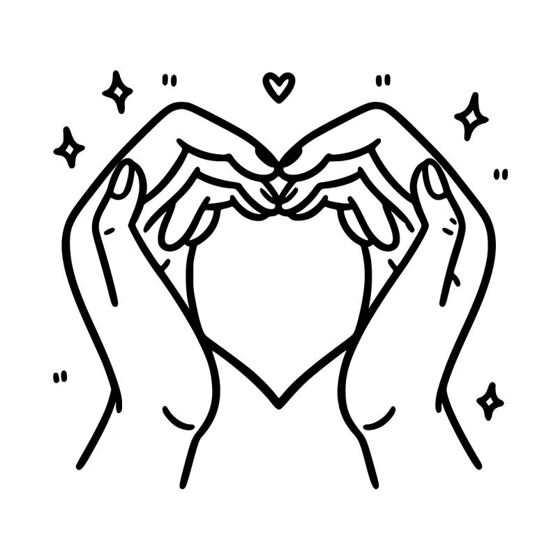 two hands forming a heart