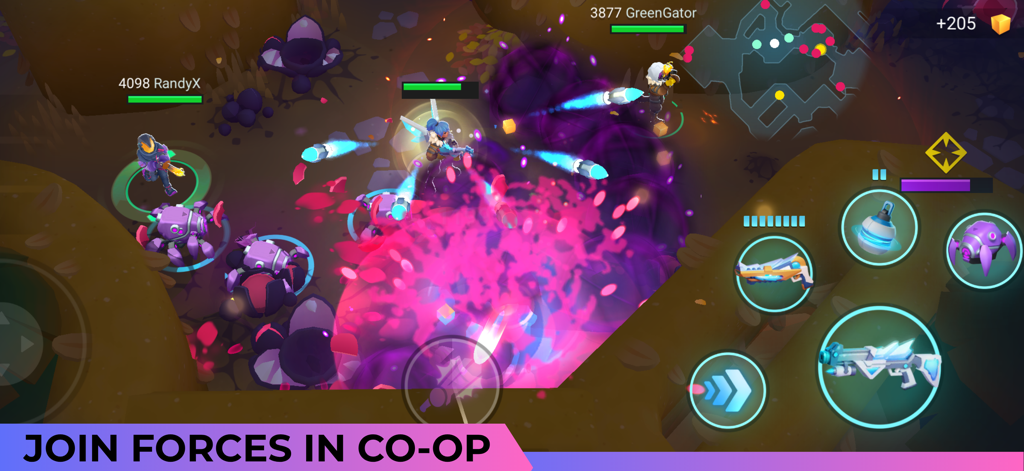Riftbusters: Action RPG - Players join forces in cooperative combat against alien invaders in Riftbusters Action RPG