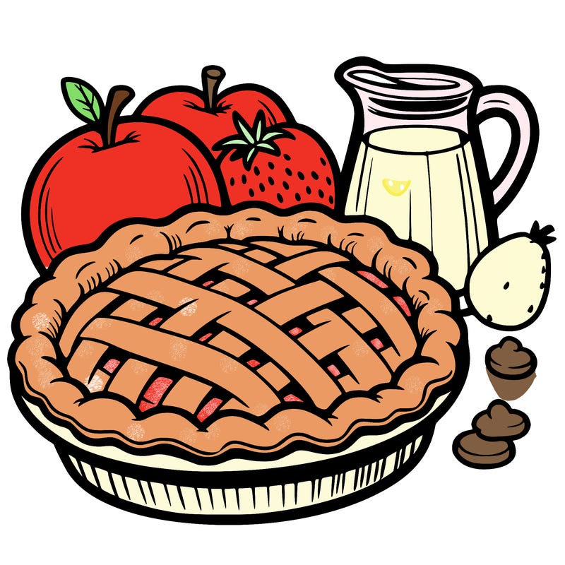 a pie of food