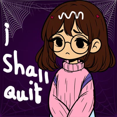 sad girl with glasses in a sweater