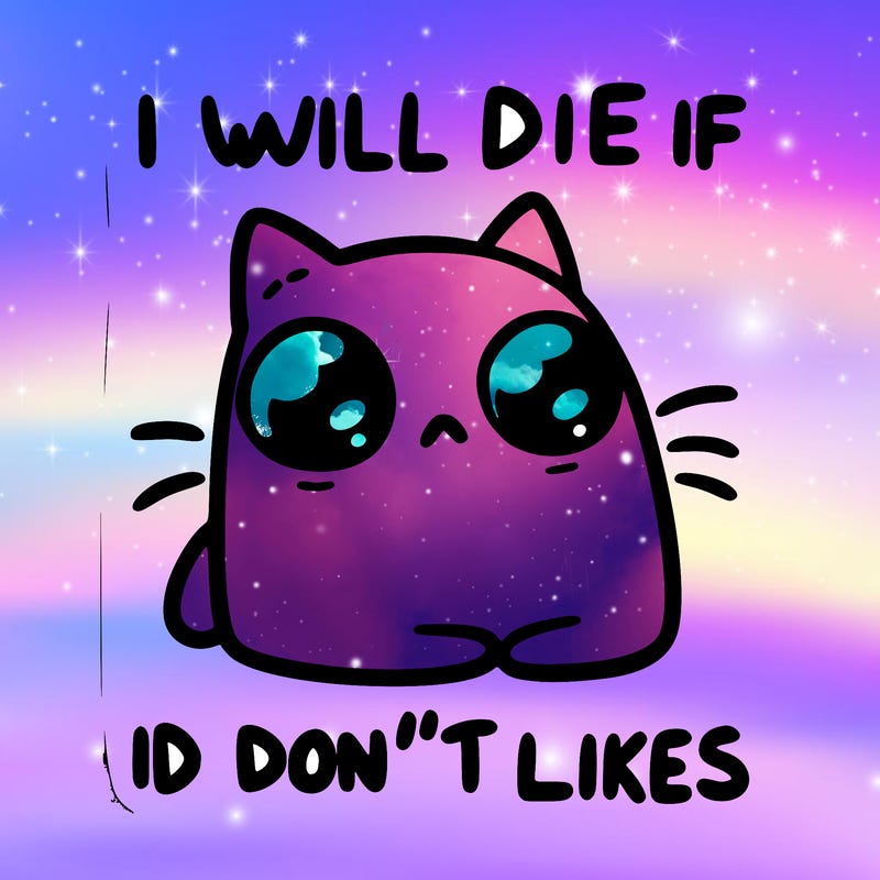 a cat that will die if we don’t get 10 likes