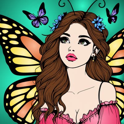 butterfly fairy realistic girl