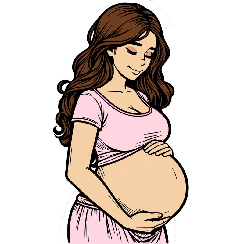 woman heavily pregnant realistic