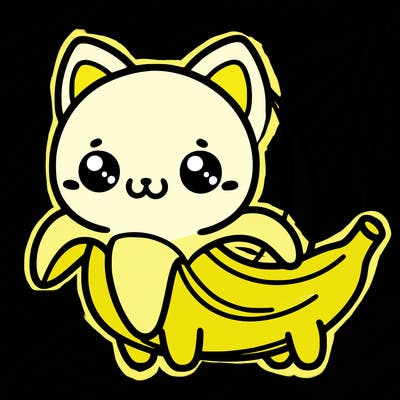 cute banana cat