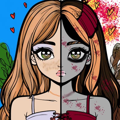 realistic girl split